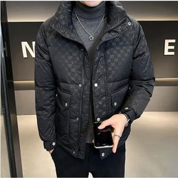 Men's Jackets Luxury Designer Puffer Jacket - Unisex Winter Down Coat with Hip Hop Cap Print Warm Casual Outerwear