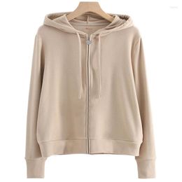 Women's Hoodies 2023 Ladies Casual Hooded Cardigan Sweater Sports Jacket Women