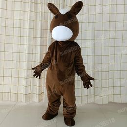 Halloween Brown Horse Mascot Costume High Quality Cartoon theme character Carnival Adults Size Christmas Birthday Party Fancy Outfit
