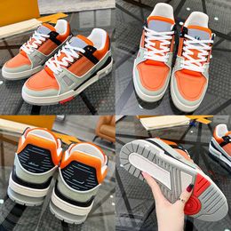 Brand Designer Trainer Sneakers Mens 2023 Winter Latest Sports Shoes Womens Casual Shoes Frosted Calf Leather Upper Retro Party Skateboarding Shoes 35-46