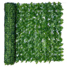 Decorative Flowers 0.5X3 Metre Wall Plant Fence Leaves Artificial Faux Ivy Leaf Privacy Screen Decor Panels Hedge