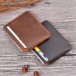 Genuine leather mens designer wallets male vintage cowhide short style fashion casual coin zero card purses no516
