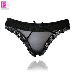 L'bellagiovanna 2017 New Briefs For Women Sexy Mesh T Panties Ruffles Breathable Panty Transparent Knickers Girls Underpants1184e