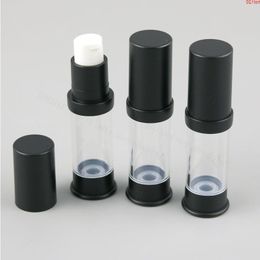 500 x 7ML Travel Refillable Cosmetic Airless Bottles Plastic Treatment Pump Lotion Containers with Black Lidsgood Irsne