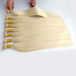 Blonde Pre bonded Hair Extensions Remy Human Hair Cold Fusion Stick Tip Hair Extensions Natural Black Brown Mixed Blonde Color 16 18 20 22 24 26inch 1g/s