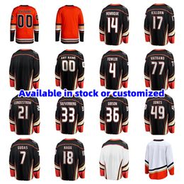 Hockey Jerseys Anaheim Alternate Primegreen Authentic RYAN GETZLAF ADAM HENRIQUE JAKOB SILFVERBERG FRANK VATRANO RYAN STROME TREVOR ZEGRAS Orange white black