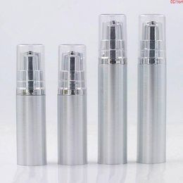 12 x 5ML 10ML Gold Silver Travel Refillable Airless Bottles 1/3oz Portable Pump Dispenser For Lotion Containersgood Cielt