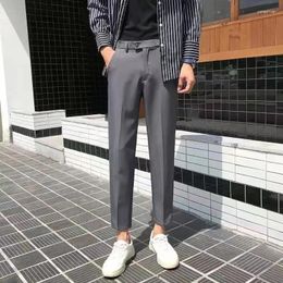 Men's Pants Spring And Summer Solid Colour Casual Korean Fashion Harem Ankle Length Suit