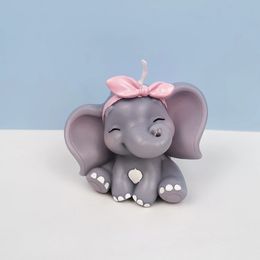Baking Moulds DW0306 Cute Baby Elephant Candle Silicone Moulds Clay Resin Girl Boy Soap Animals Soap Candles Handmade Soap DIY Moulds PRZ 231018