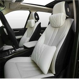 Seat Cushions High Density Leather Car Headrest Neck Pillow Suitable For Mercedes-Benz Maybach S-Class Luxury Seat Rest Cushion Accessories Q231018