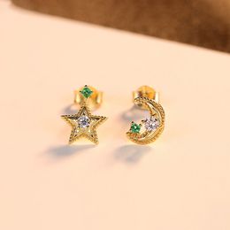 Stud New Fashion Star Moon Plated Jewellery Asymmetric Earrings Jewellery for Women Wedding Party Valentine's Day Christmas Souvenir Gift SPC