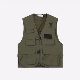 Men's Vests Designer Waistcoat Outdoor Sportswear Multi-pockets Sleeveless Jacket Coat Casual Streetwear Tactical Thin Mesh V256t