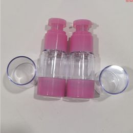 Empty Travel Refillable AS Transparent Airless vacuum emulsion bottle with pink Pump15cc Clear cosmetic packaging 200good Rgtgu
