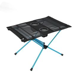 Camp Furniture Outdoor Aluminium Alloy Folding Table Portable Ultralight Storage Tourist Picnic Desk For Travelling Camping Furniture Equipment 231018