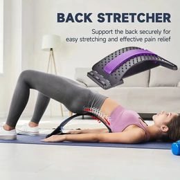 Back Massager Waist Lumbar Protrusion Acupuncture Spine Reliever Lying Cushion Stretch Corrector 231017