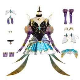 LOL Syndra Star Guardian Cosplay Costume Game Syndra Prestige Star Guardian Skin Suit Dress Cosplaycosplay