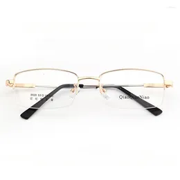 Sunglasses 53-18-135 Super Elastic Memory Titanium Metal Half-Rim Glasses Frame Alloy 9920