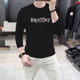 Luxurys Designers 2024 New Men's Long sleeved T-shirt Hoodies & Sweatshirts Round Neck Underlay Shirt Slim Fit Men's Top Trendy Brand Underlay Shirt