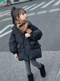 Down Coat Winter Warm Girls Jacket Baby Princess Hooded Kids Windbreaker Children's Outerwear Clothing CH20