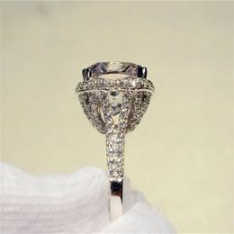 8ct Diamond Ring 14K White Gold Jewelry Court Engagement Wedding band Rings for Women Bridal Party accessory