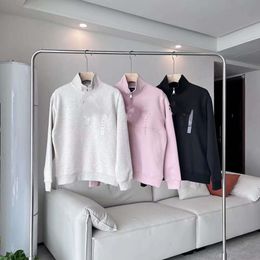 Designer Coats Half Zipper Pullover High Neck Plush Long Sleeve Knitted Sweater For Men And Women Versatile Couple Sportwear