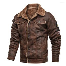 Men's Jackets Men Winter Fleece Jacket 2023 Fashion Windbreaker Casual Solid Colour Windproof For