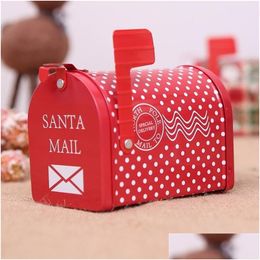 Christmas Decorations Decoration Supplies Candy Gift Craft Iron Storage Organiser Tin Box Mailbox Xmas Ornaments35 Y201020 Drop Deli Dhzpm