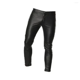 Men's Suits Metallic Color Man High Waisted Leggings Tight Pants Night Club