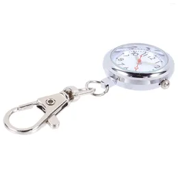 Pocket Watches Table Quartz Keychain Clip Mens Keychains Watch Pendant Keyring Strap Material: Alloy Man Digital