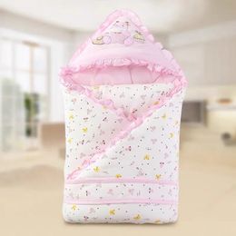 Blankets Swaddling Cute Baby Anti-Kick Sleeping Bag Cotton Envelope Blankets Cartoon born Swaddle Wrap Stroller Quilts Cartoon Cotton Blanket 231017