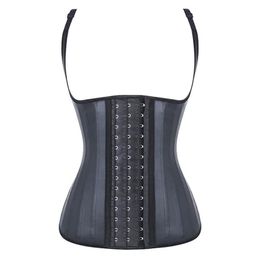 Women's Shapers Body Shaper 25 Steel Bones Latex Vest Waist Trainer Slimming Underwear Bodsuit Belt Modelling Strap300v