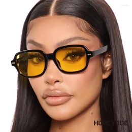 Sunglasses Fashion Square Men Women Revert Trendy Ladies Sun Glasses Eyewear Outdoor Black Yellow Eyeglasses Spectacles Frame