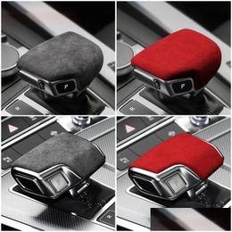 Car Leather Interior Gear Shifter Er Protector Trims Stickers For A4L A5 A6 A7 Q5L Q7 Modification Accessories Drop Delivery Dhgjs