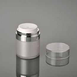 Capacity 15g pear white Acrylic cream jar,30g Acrylic vacuum cream cans,plastic 50g empty airless Cosmetic Jar F20172002 Qtgdc Lmvxb