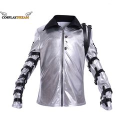 Michael Jackson Cosplay Costume Coat Kids Child MJ Sier Top Jacket Michael Jackson Stage Perform Outfit Custom MadeCosplay