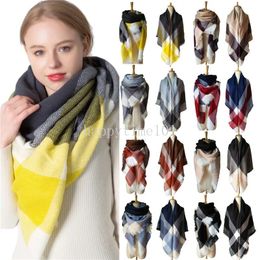 Womens Scarves Wraps for Women Female Plaid Fabric Kerchief Scarf Winter