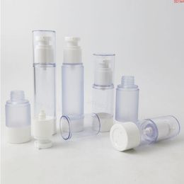 200 x 15ml 30ml 50ml Clear Frost Airless Pump Bottle Easy to Carry Lotion Containers For Travelgood Ijork