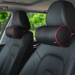 Seat Cushions Car Neck Memory Foam Pillow Leather Car Cervical Spine Office Chair Headrest Prop Pad Q231018