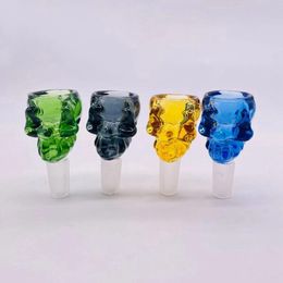 Cool Colourful 14MM 18MM Male Joint Smoking Replacement Bowls Herb Tobacco Oil Philtre Glass WaterPipe Bong Convert Hookah Down Stem Cigarette Holder DHL