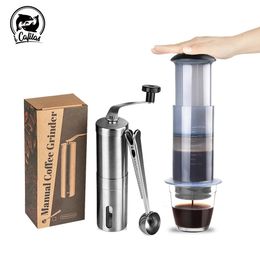 Coffee Pots Espresso Coffee Maker Portable Cafe French Press CafeCoffee Pot For AeroPress Machine with Philtres Paper Kit with Manual Grinder 231018