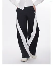 Men's Pants 27-46 2023 Men Women Clothing Niche Spiral Cut Color Matching Wide Leg Flared Trousers Lovers Plus Size Costumes