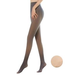 Socks & Hosiery Women Winter Warm Fake Translucent Pantyhose Thicken Faux Fleece Lined Seamless Stockings Slimming Legs Opaque Foo285J