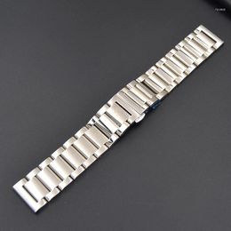 Watch Bands 16 18 19 20 21 22 23 24mm Stainless Steel Band Strap Silver Mens Luxury Replacement Metal Watchband Bracelet Accessories