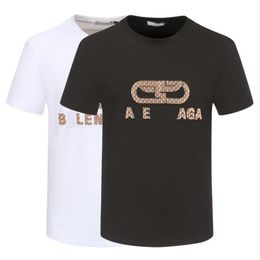 2022 Summer paris Mens T-Shirts designer tee luxury flocking letter tshirt t shirt Classic fashion green womens short Sleeve casua298v