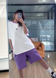 Women's Tracksuits Sportswear Women Suit Summer College Style Loose Causal Short Sleeve T-shirt Shorts Reducing Age Two Piece Set Outfits