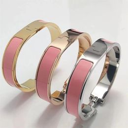 Design Bangle High quality man mens Bracelet Designer Jewellery 15 Colour gold buckle Bracelets stainless steel 17 19 size for men an214I