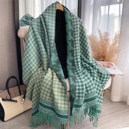 Scarves 2023 Fashion Luxury Scarf Winter Women Shawls Warm Blanket Wraps Female Foulard Bandana Thick Print Neckerchief