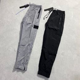 brand designers pants Stone metal nylon pocket embroidered badge casual trousers thin reflective Island pants Size M-2XL277Q