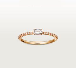 love diamond ring designer jewlery women engagement wedding rings luxury moissanite ring Rose gold Silver Titanium2114174