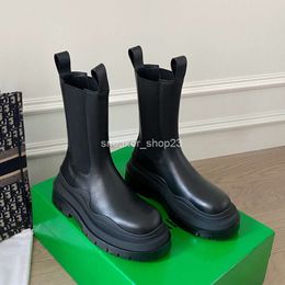 Thick New Botega Designer Chelsea Boot Middle Boots 2023 Botteega Chimney Venetas Large High Bottom Version Tube b Family 6JP3